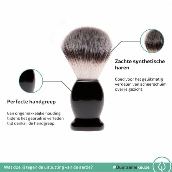 Top 10 π Biowust Scheerkwast Met Zachte Haren - Voor Een Volle Scheerschuim En Gelijkmatige Verdeling - 100% Vegan - Gemaakt Van Duurzame Materialen - Zwart π 9 Top 10 π Biowust Scheerkwast Met Zachte Haren - Voor Een Volle Scheerschuim En Gelijkmatige Verdeling - 100% Vegan - Gemaakt Van Duurzame Materialen - Zwart π - Afbeelding 7