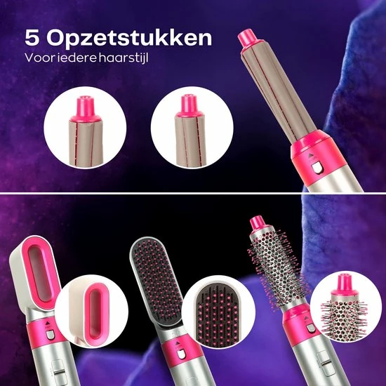 Promo π Viptiek - Hairwrap - Föhnborstel - Multistyler - Airwrap Krultang - Automatische Krultang - 5 In 1 Multistyler - Krulborstel - Borstel Föhn - Wafeltang 𧨠6 Promo π Viptiek - Hairwrap - Föhnborstel - Multistyler - Airwrap Krultang - Automatische Krultang - 5 In 1 Multistyler - Krulborstel - Borstel Föhn - Wafeltang 𧨠- Afbeelding 4