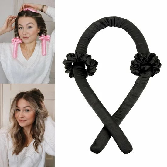 Korting β¨ Merkloos Heatless Curls Satijn | Prachtige Krullen Zonder Haarbeschadiging | Satijnen Haarkruller | Heatless Curling Ribbon | Zwart π 5 Korting β¨ Merkloos Heatless Curls Satijn | Prachtige Krullen Zonder Haarbeschadiging | Satijnen Haarkruller | Heatless Curling Ribbon | Zwart π - Afbeelding 3