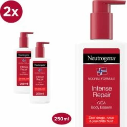 Flash-uitverkoop 🤩 Neutrogena Intense Repair, Intensief Herstellende CICA Body Balsem, Noorse Formule, Hydraterende Bodylotion Voor De Zeer Droge, Ruwe En Jeukende Huid 2 X 250 Ml 🧨