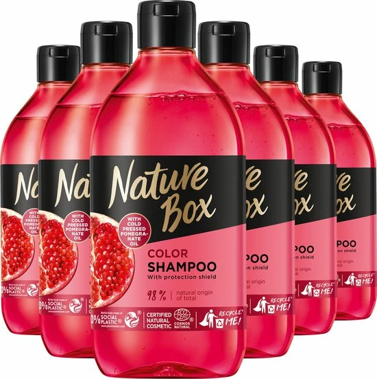 Goedkoop βοΈ Nature Box Pomegranate Shampoo 6x 385 Ml - Voordeelverpakking π€© 3 Goedkoop βοΈ Nature Box Pomegranate Shampoo 6x 385 Ml - Voordeelverpakking π€©