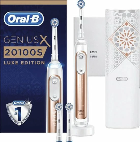 Gloednieuw π Oral B Oral-B Genius X 20100S - Luxe Edition Roségoud - Elektrische Tandenborstel β€οΈ 3 Gloednieuw π Oral B Oral-B Genius X 20100S - Luxe Edition Roségoud - Elektrische Tandenborstel β€οΈ