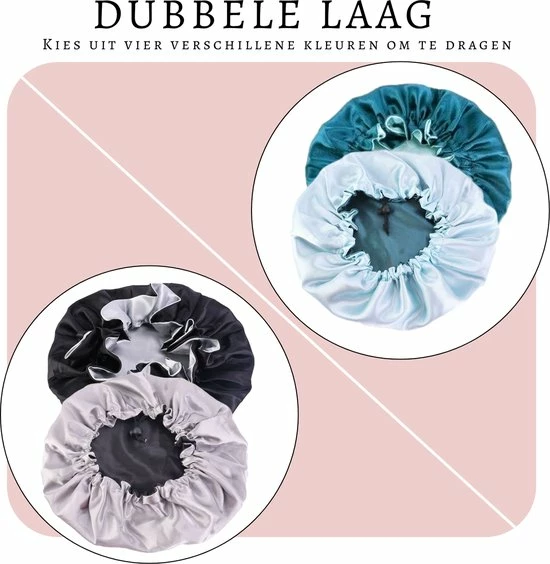 Top 10 β Beyeza Bonnet Satijnen Slaapmuts Voor Volwassenen – Haarnetje – Haarverzorging - Satijn – Verstelbaar - Zwart/Groen - 2 STUKS π 6 Top 10 β Beyeza Bonnet Satijnen Slaapmuts Voor Volwassenen – Haarnetje – Haarverzorging - Satijn – Verstelbaar - Zwart/Groen - 2 STUKS π - Afbeelding 4