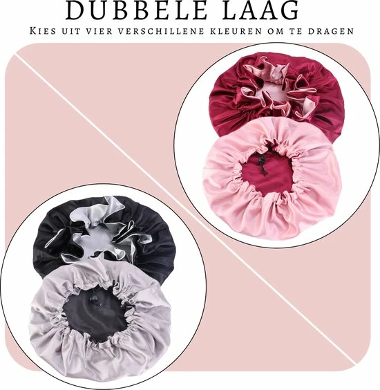 Beste Verkoop π₯ Beyeza Satijnen Slaapmuts Voor Volwassenen – Hair Bonnet Satijn – Verstelbaar - Slaapmuts Satijn – Satin Bonnet – Satijnen Bonnet – Zwart/Rood - 2 STUKS π 7 Beste Verkoop π₯ Beyeza Satijnen Slaapmuts Voor Volwassenen – Hair Bonnet Satijn – Verstelbaar - Slaapmuts Satijn – Satin Bonnet – Satijnen Bonnet – Zwart/Rood - 2 STUKS π - Afbeelding 5