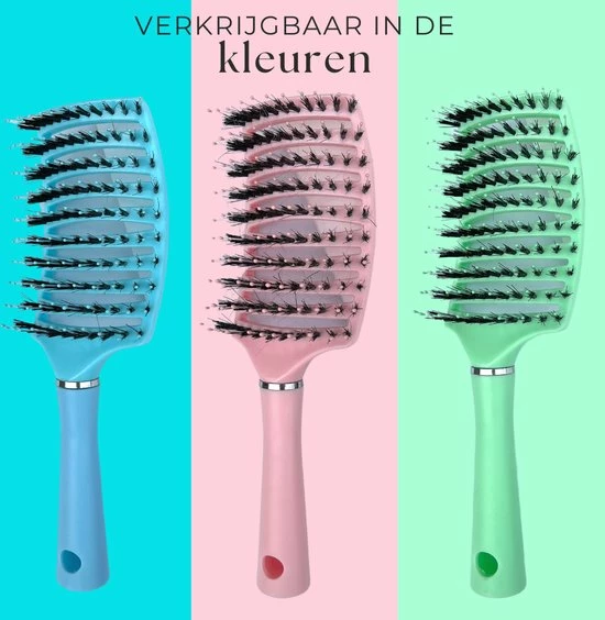 Coupon 🥰 MOONIE'S® Anti-Klit Haarborstel - Haarborstel - Curved - Föhn Haarborstel - Groen 🌟 7 Coupon 🥰 MOONIE'S® Anti-Klit Haarborstel - Haarborstel - Curved - Föhn Haarborstel - Groen 🌟 - Afbeelding 5