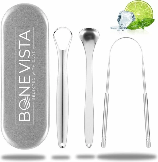 Coupon ❤️ Bone Vista RVS Tongschraper Voor Mondverzorging – 4 Stuks – Tongreiniger, Tongborstel & Tong Schraper – Duurzaam & Herbruikbaar 🤩 3 Coupon ❤️ Bone Vista RVS Tongschraper Voor Mondverzorging – 4 Stuks – Tongreiniger, Tongborstel & Tong Schraper – Duurzaam & Herbruikbaar 🤩
