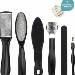 Uitgang ✨ BeautyFit Eelt Verwijderaar 6 Delig - Eelt Rasp - Eeltschaaf - Eeltschraper - Eelt Mesjes - Eelt Vijl - Eelt Verwijderaar Mesje - Eeltverwijderaar - Black Friday 2022 Deals - Schoencadeautjes - Sinterklaas Cadeautjes - Kerstcadeau - Kerst Cadeau - Vrouwen 😍