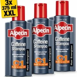 Korting 😀 Alpecin Cafeïne Shampoo C1 3x 375ml | Voorkomt En Vermindert Haaruitval | Natuurlijke Haargroei Shampoo Voor Mannen 🥰