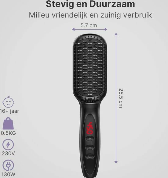 Beste Verkoop ✨ Merkloos Stijltang Kam - Voor Baard & Hoofdhaar - 3-in-1 - Black Edition ✨ 5 Beste Verkoop ✨ Merkloos Stijltang Kam - Voor Baard & Hoofdhaar - 3-in-1 - Black Edition ✨ - Afbeelding 3