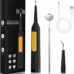 Nieuw 🛒 Opline Elektrische Tandsteen Verwijderaar - Tandreiniger - USB Oplaadbaar - Tandsteen Verwijderaar Zwart - Tandplak - Professionele Tandsteen Verwijderaar 🔥