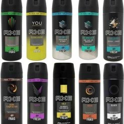 Flash-uitverkoop 🧨 AXE Deodorant Spray MIX - Voordeelverpakking - Excite/ Black / Africa / Dark Temptation / Collison Leather&Cookies / Gold / You Clean Fresh / Musk / Ice Breaker / Ice Chill 🧨