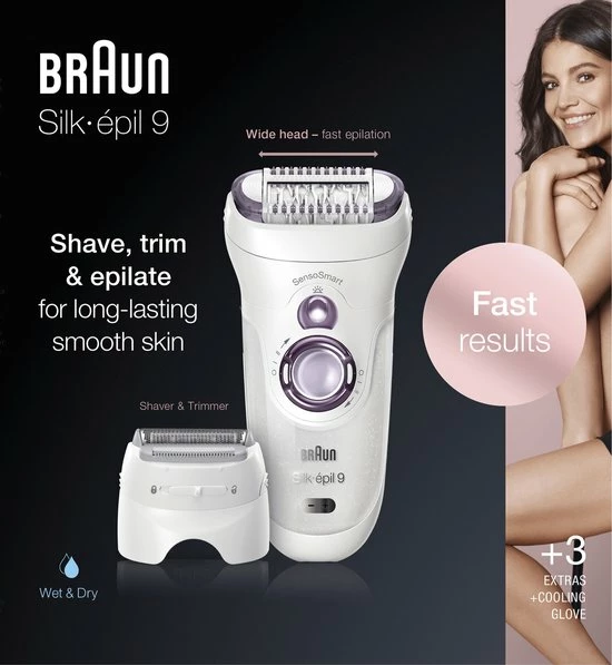 Korting π Braun Silk-épil 9 9-710 Voor Vrouwen Voor Langdurige Ontharing, Wit/Paars π 11 Korting π Braun Silk-épil 9 9-710 Voor Vrouwen Voor Langdurige Ontharing, Wit/Paars π - Afbeelding 9