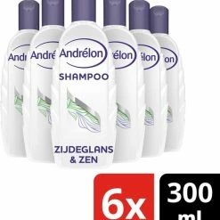 Begroting 🥰 Andrélon Andrelon Zijdeglans & Zen Shampoo - 6 X 300 Ml - Voordeelverpakking ❤️