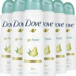 Promo 😍 Dove Go Fresh Pear & Aloe Vera Anti-Transpirant Deodorant Spray - 6 X 150 Ml - Voordeelverpakking 🤩
