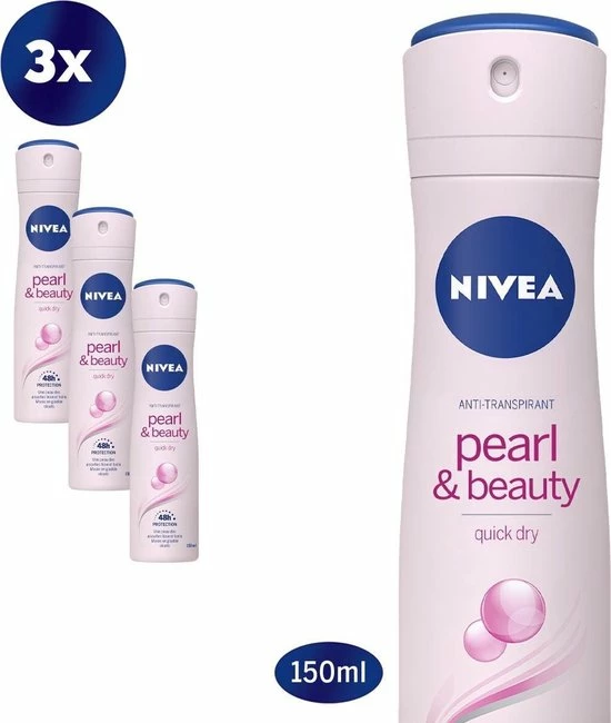 Beste deal π NIVEA Pearl & Beauty Deodorant Spray - 3 X 150 Ml - Voordeelverpakking π 4 Beste deal π NIVEA Pearl & Beauty Deodorant Spray - 3 X 150 Ml - Voordeelverpakking π - Afbeelding 2