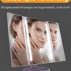 Groothandel π DynaGoods Make-up Spiegel Met LED Verlichting - Staande Spiegel - Met 2 Vergrootspiegels - 180° Draaibaar – Op Batterijen En USB (kabel Incl) - Leuk Cadeau π 11 Groothandel π DynaGoods Make-up Spiegel Met LED Verlichting - Staande Spiegel - Met 2 Vergrootspiegels - 180° Draaibaar – Op Batterijen En USB (kabel Incl) - Leuk Cadeau π -La Roche Shop 550x653 1