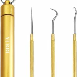 Kopen 🤩 YUBBI 3 Delige Tandenstokers Set Met Etui - Tandarts Setje - Tandartshaakje - Tandartshaak - Tandarts Spiegel - Tandplak - RVS 🔔