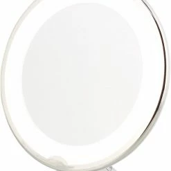 Uitgang ✔️ Merkloos Make-up Spiegel Met Led Licht - Vergroot Tot 5 Keer - Spiegel - LED Spiegel - Gemakkelijk Te Verstellen - Ronde Make Up Spiegel 🥰