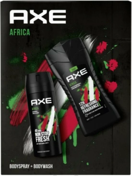 Promo β AXE Africa Geschenkset - Giftset - Bodyspray En Douchegel π₯ 3 Promo β AXE Africa Geschenkset - Giftset - Bodyspray En Douchegel π₯