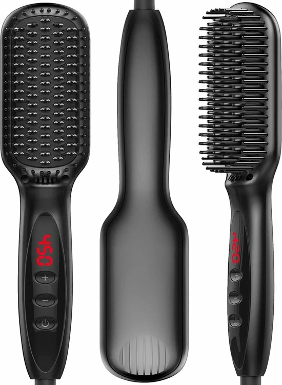 Beste Verkoop ✨ Merkloos Stijltang Kam - Voor Baard & Hoofdhaar - 3-in-1 - Black Edition ✨ 3 Beste Verkoop ✨ Merkloos Stijltang Kam - Voor Baard & Hoofdhaar - 3-in-1 - Black Edition ✨