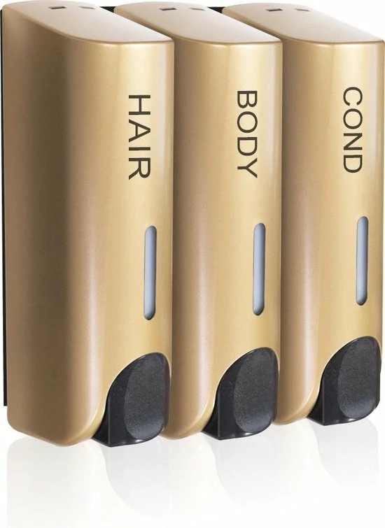 Goedkoop π WiseGoods Luxe Shampoo & Zeepdispenser - Wandmontage - Muur Zeep Dispenser - Zeeppompje Douche - Badkamer - Goud - 3 -Delig β€οΈ 3 Goedkoop π WiseGoods Luxe Shampoo & Zeepdispenser - Wandmontage - Muur Zeep Dispenser - Zeeppompje Douche - Badkamer - Goud - 3 -Delig β€οΈ