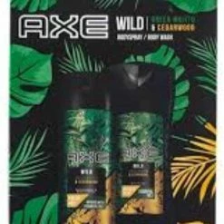 Beste Verkoop 😉 AXE Men Wild Mojito & Cedarwood - Bodywash + Deospray Cadeaupakket 🧨