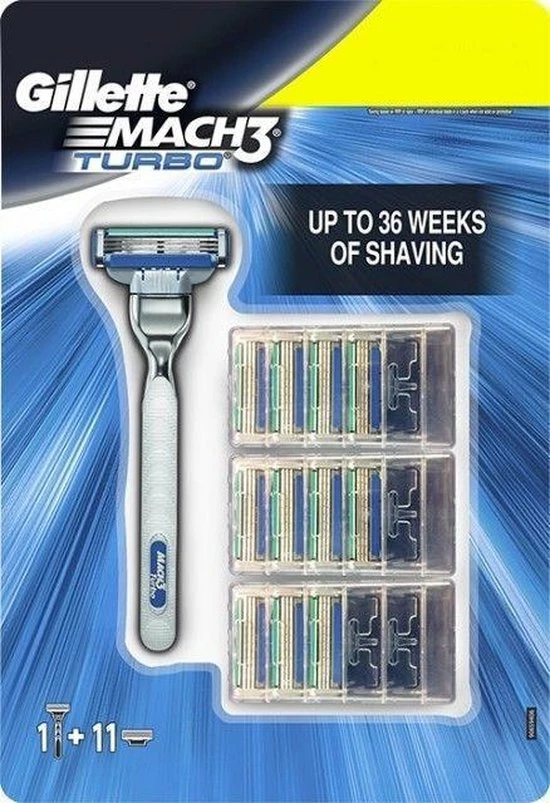 Begroting π Gillette Mach3 Turbo Scheerapparaat + 12 Navulmesjes π₯ 3 Begroting π Gillette Mach3 Turbo Scheerapparaat + 12 Navulmesjes π₯