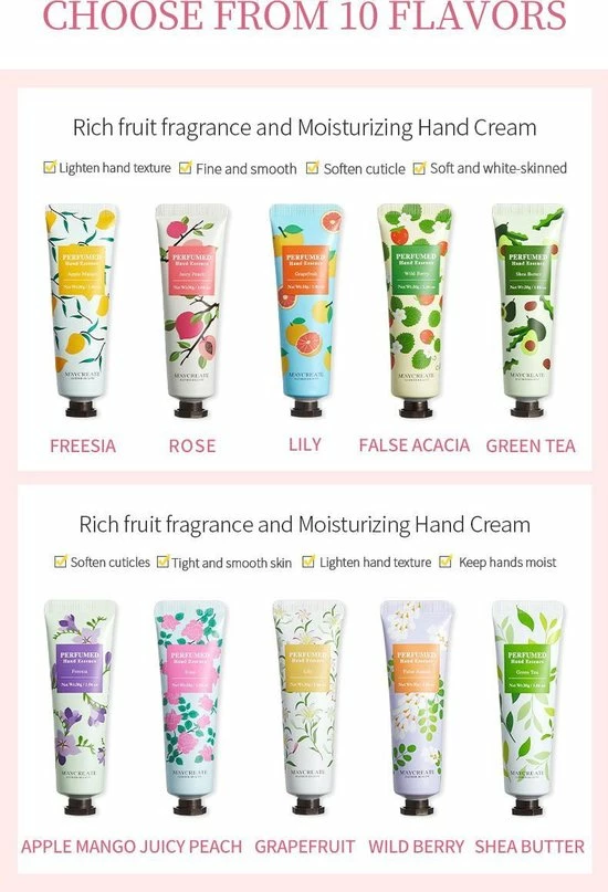 Aanbiedingen π₯ Merkloos 10 Handcreme - Handcreme Set - Hand Creme - Tegen Droge Handen π 6 Aanbiedingen π₯ Merkloos 10 Handcreme - Handcreme Set - Hand Creme - Tegen Droge Handen π - Afbeelding 4