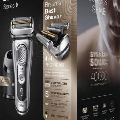 Beste deal ✔️ Braun Series 9 9370cc Nieuwste Generatie Elektrisch Scheerapparaat, Clean&Charge-station, Zilver 🤩 -La Roche Shop 550x813